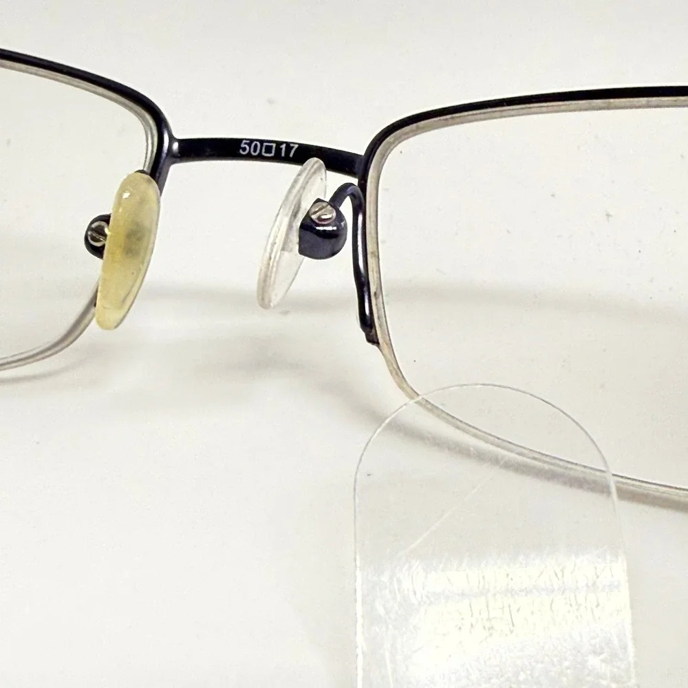 Bulova Erie Blue Semi Rimless Eyeglass Frames Tortoise Temples 50-17-135